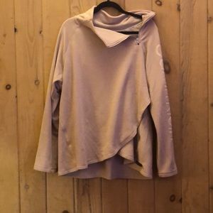 Velvety blush Calvin Klein symmetric zip up